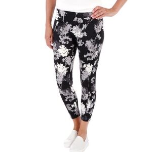 Natori Black and White Floral Leggings